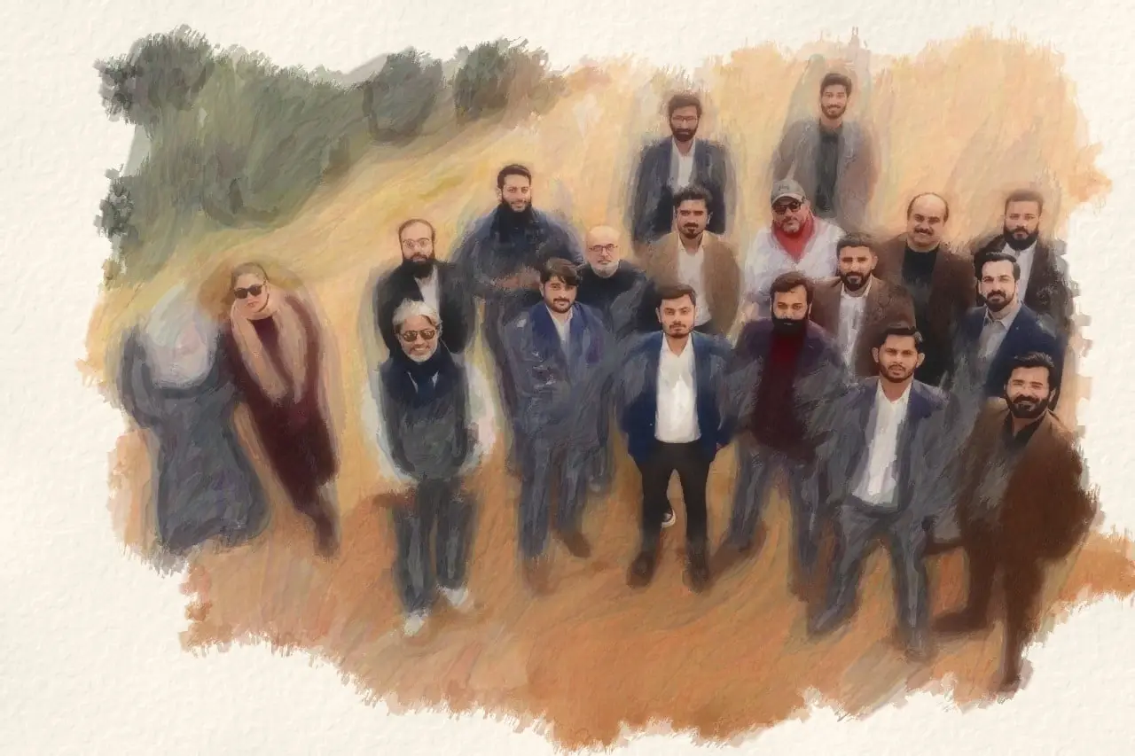 The IOTA Solutions team outdoors, with Usman